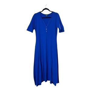 Lauren Ralph Lauren Womens Size L Blue Thermal Long Maxi Dress
